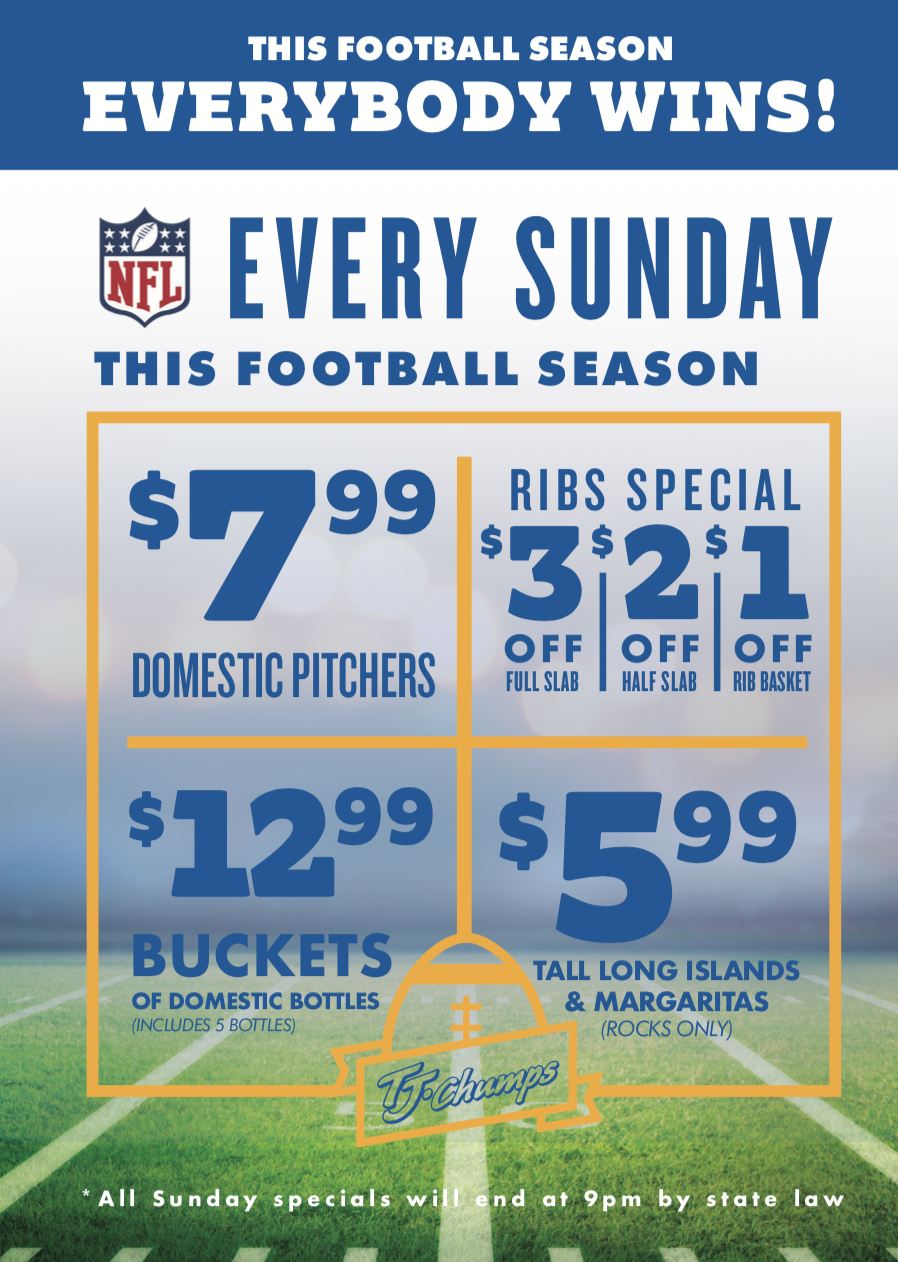 Sunday Football Specials