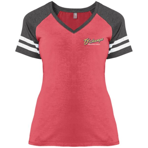 If You're Not A Champ - DM476 Ladies' Game V-Neck T-Shirt - Image 3