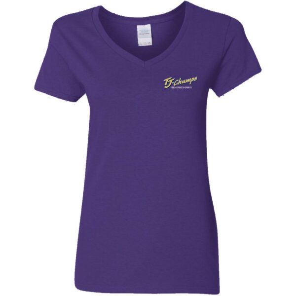 Vacation From Indoor Dining - G500VL Ladies' 5.3 oz. V-Neck T-Shirt - Image 5