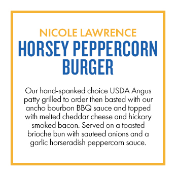 Nicole’s Horsey Peppercorn Burger